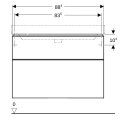 Geberit 500354JR1 Smyle Square US f&uuml;r WT, m. 2 Schubl.