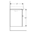 Geberit 500355001 Smyle Square US f&uuml;r WT, m. 2 Schubl.
