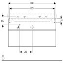 Geberit 500509011 Xeno2 Unterschrank f. WT, 2 Schubl.