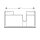 Geberit 500514011 Xeno2 Unterschrank f. WT m. Ablg. li