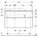 Geberit 500515431 Xeno2 Unterschrank f. WT m. Ablg. re