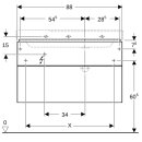Geberit 500516011 Xeno2 Unterschrank f. WT m. Ablg. li