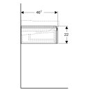 Geberit 500517431 Xeno2 Meuble sous-lavabo pour lavabo largeur : 120 cm