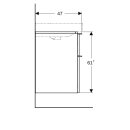 Geberit 500356JR1 Smyle Square Unterschrank f&uuml;r DWT