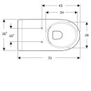 Geberit 500693011 Renova Comfort Wand-WC Tiefsp&uuml;ler