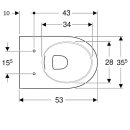 Geberit 500694011 Renova Comfort WWC Tiefsp&uuml;ler, erh&ouml;ht