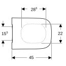 Geberit 500687011 Smyle Square WC-Sitz, schmales Design