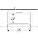 Geberit 500392012 ONE WT, schwebendes Design, 120x40cm