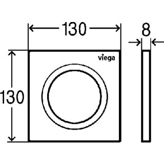 VIEGA 774707 Urinal Ausstellungsplatte VfS 20