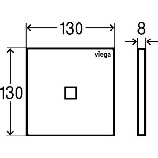 VIEGA 775025 Urinal Ausstellungsplatte VfM 200