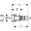 Geberit 61358583225 Raccord Mepla avec &eacute;crou-raccord