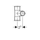 Geberit 61504  Mapress Kupfer Kreuzst&uuml;ck abgesetzt