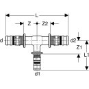 Geberit 626319005 Mepla T-St&uuml;ck reduziert PVDF