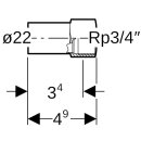 Geberit 63562  Mapress Kupfer &Uuml;bergang mit IG