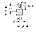 Geberit 63863 Mapress Angle de transition cuivre 90Gr