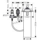 AXOR 15487180 3-Loch Wannenarmatur Grundk&ouml;rper Axor