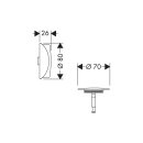 HANSGROHE 58185990 Ab-u.&Uuml;berlaufgarnitur Flexaplus F-Set