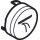 HANSGROHE 93574670 Druckknopf Symbol Schwall mattschwarz