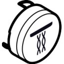 HANSGROHE 93575700 Druckknopf Symbol Whirl mattweiss