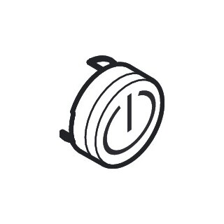 HANSGROHE 93579670 Druckknopf Symbol ON/OFF mattschwarz