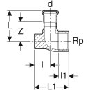 Geberit 91103 Mapress Angle de transition cuivre 90Gr