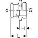 Geberit 31731 Mapress transition en acier inoxydable avec ag