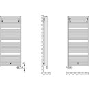 Kermi DUE201800902IXK  Duett-E BH 1796x74x934mm