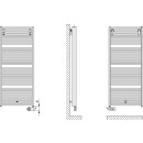 KERMI DUE20150060WJXK Duett-E BH 1492x74x634mm max.P1500,GLS,FKS re. WEI,Schuko,SK1