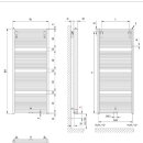 KERMI DUN2M1500752XXK Duett BH 1492x74x784mm QN1643, wei&szlig;