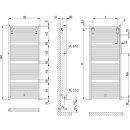 KERMI DUN2D1800452RXK Duett-D BH 1796x74x484mm QN1200, wei&szlig;, Anschl. re., NA500