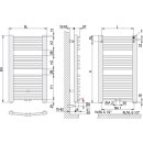 Kermi ER01M150050WXXK  Basic-50 gebogen BH1448x64x524mm