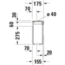 Duravit 087222210005 R&eacute;servoir de chasse 1930, avec df-ig chrom&eacute;