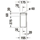 Duravit 087222210005 R&eacute;servoir de chasse 1930, avec df-ig chrom&eacute;
