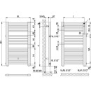 KERMI E001D120050WLXK Basic-D BH1172x35x524mm QN586, glanzsilber, Anschl. li, NAB500