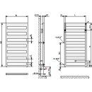 Kermi CTN1D120075WLXK  Casteo-D BH1259x30x750mm