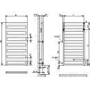 KERMI CTN1D1800602RXK Casteo-D BH1806x30x600mm QN878, wei&szlig;, rechts, Nabenabst. 500