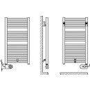 KERMI GCE10080075WDXK Geneo circle-E BH810x40x730mm max.P600, glanzsilber, WKS re. wei&szlig;