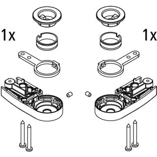 Kermi 2535010 EBDI019 Set Lager unten