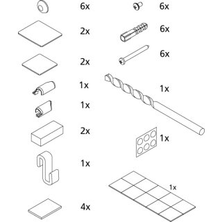 Kermi 2534883 EBLI012 Set Montagekleinteile