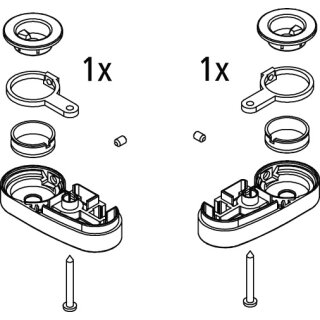 Kermi 2535006 EBDI018 Set Lager unten