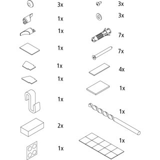 Kermi 2533292 ZBDI018 Set Montagekleinteile