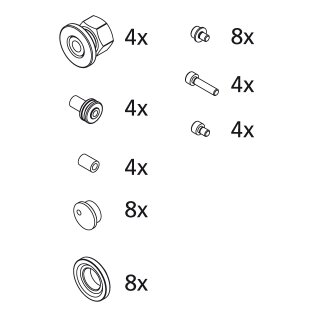 Kermi 2533578 EBIN010 Set Laufrolle