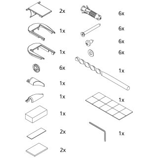 Kermi 2533952 EBAT014 Set Montagekleinteile