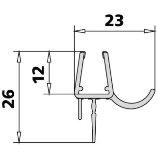 Kermi 2534115 3249 2x Dichtleiste DI 3330 17F