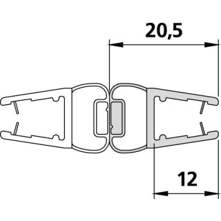 Kermi 2534098 6445 1x Magnetleiste 3270 22