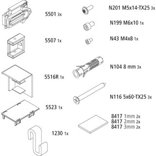 Kermi 2535466 ZBNI002 SET Montagekleinteile