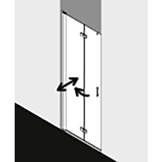 Kermi DI2DL07518VAK Pendel-Falttür Diga 2DL 0750x