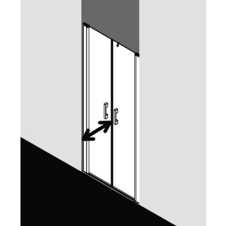 Kermi PEPTD08318VZK Pendeltür Pega PTD 0830x