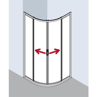 Kermi I2R48100181PK Viertelkreis Ibiza 2000 R48 1000x