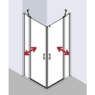 Kermi LIEPR12318VPK Eck-Halbteil rechts Liga EPR 1230x